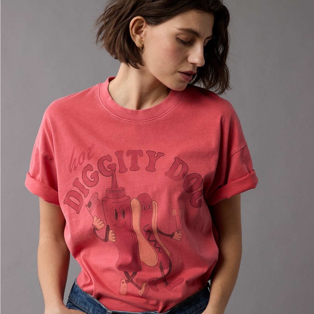 AE Oversized Fourth of July Graohic T-Shirt